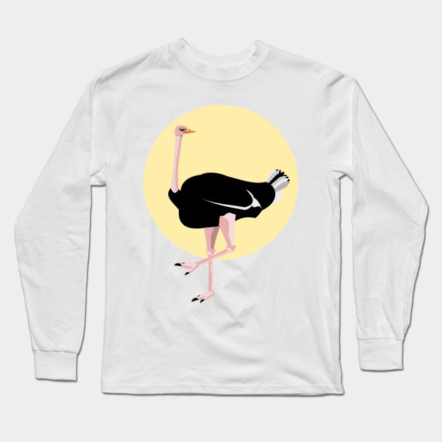 Ostrich Long Sleeve T-Shirt by mailboxdisco